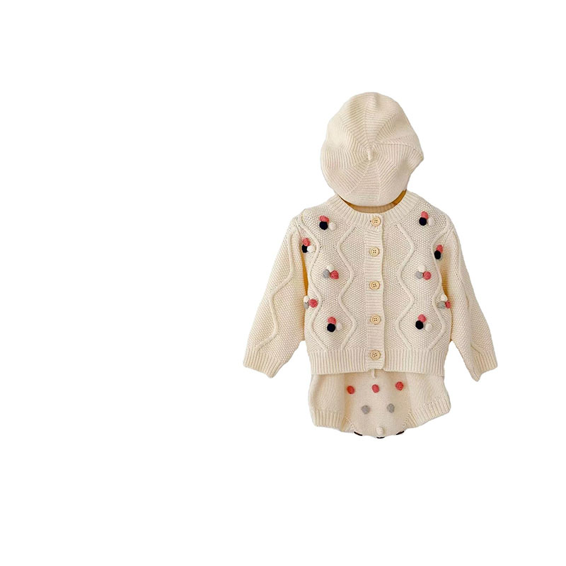 Stupida primavera e autunno per bambini uomini e femminili da palla di pelliccia Crawling Suit a due pezzi Set